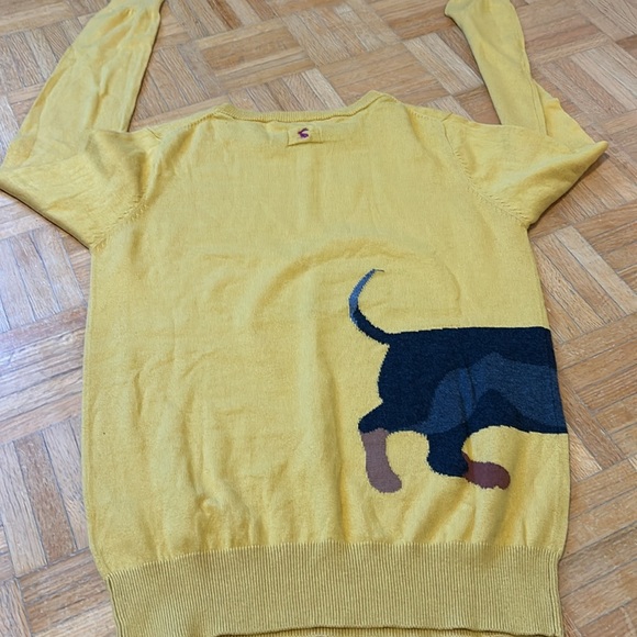 Joules Yellow Dog Print Sweater - Picture 5 of 14